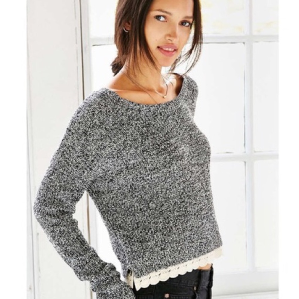 urban outfitters kimchi blue lace trim sweater